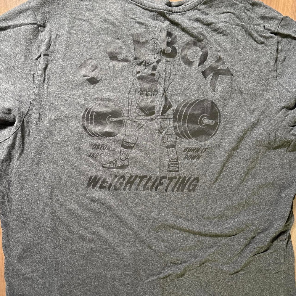 Reebok weightlifting gray t-shirt size XL